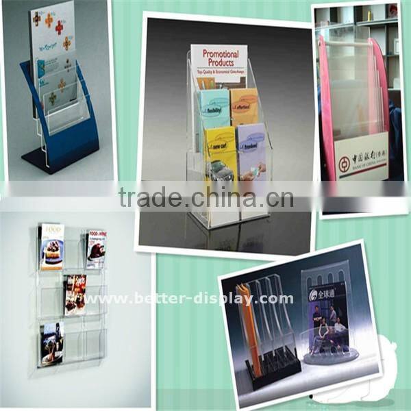 custom acrylic black flip menu holder