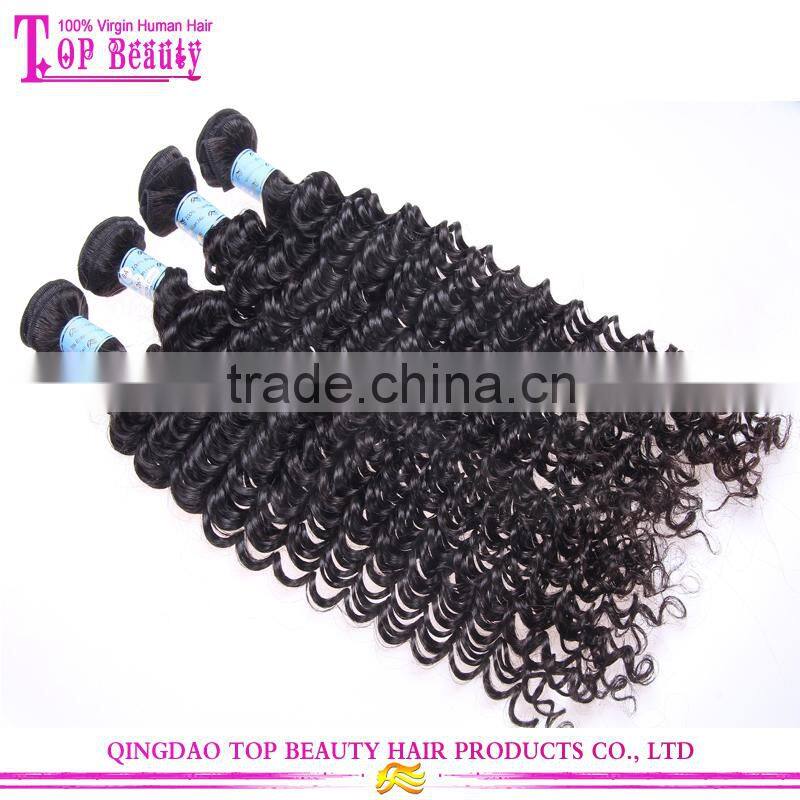 Wholesale High Quality Grade 7a peruvian deep curly wavy hair 100% virgin peruvian curly hair