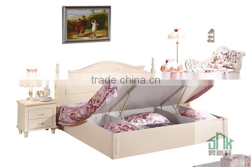 Wooden double box bed HA-827# 1.8m Box Type Bed Wooden Box Bed Design