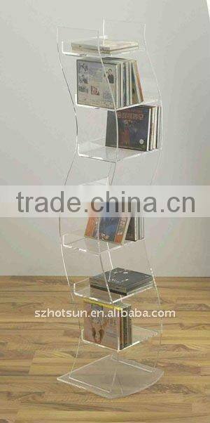 Hot sales vertical household acrylic book shelf