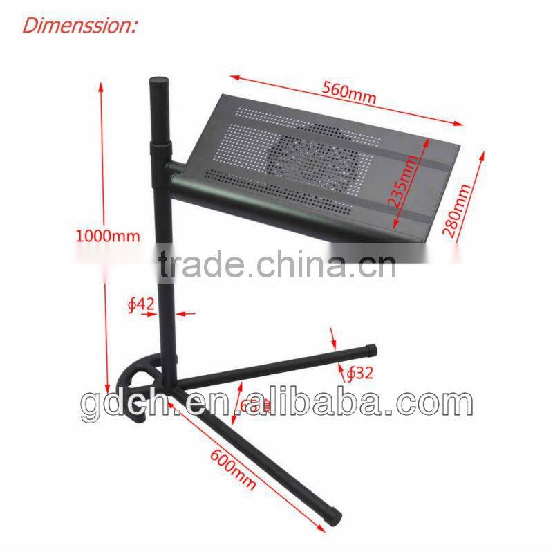 Portable Aluminum Bedside Ground Stand with Book Clamping