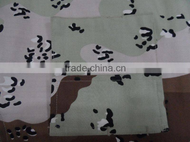 OEM white dot brown printed cotton polyester ripstop strong anti tearing european camouflage military uniform