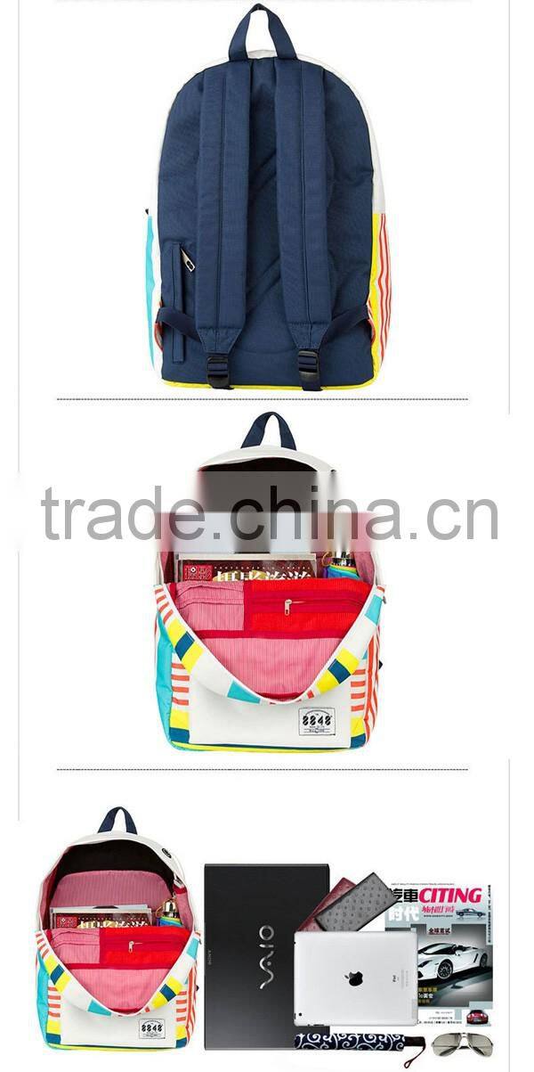 2016 newest stripe Leisure Backpack(BP16-007)