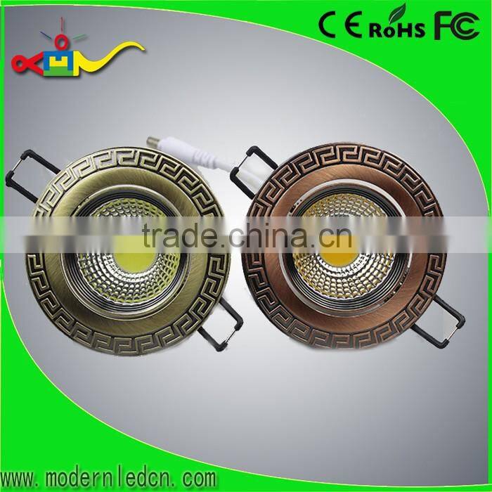 high class 3 inch 7w antique down light led