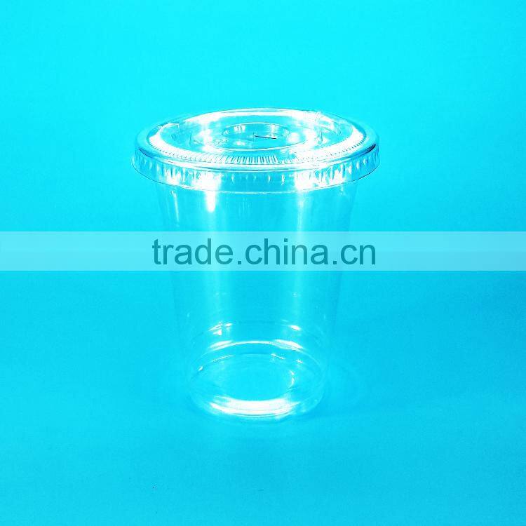 plastic cup disposable Custom printed plastic tea cup with lid