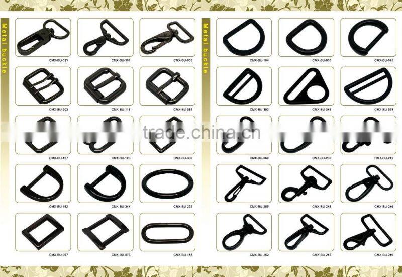 Silver 19mm tail leather coated metal clasp for purse and bracelet