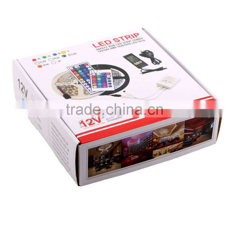 High quality smd 3528 5 meter rgb led strip manual controller