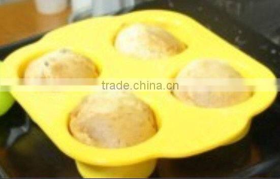 Silicone 4 cavities cup muffin baking mould cake pan