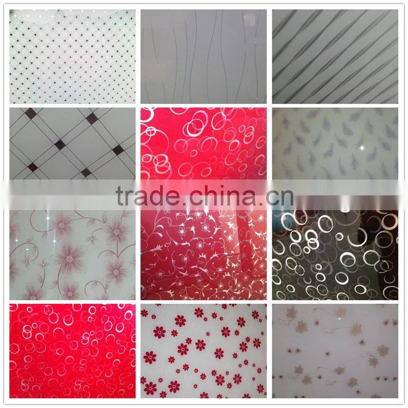 3D acid etched back painted glass