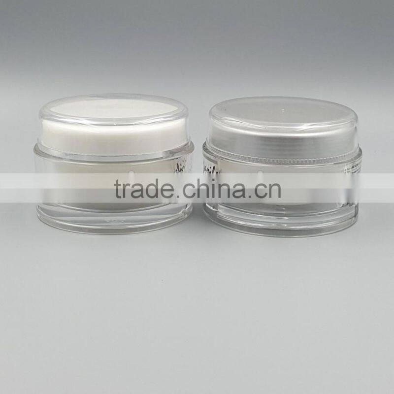 wholesale fancy cosmetic acrylic cream jar,clear decorative plastic cosmetic jar ,custom cosmetic jar with lid