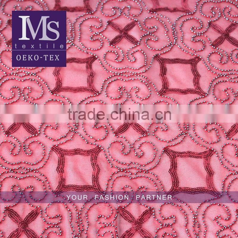 Best selling cold water soluble poly textile embroidered fabrics