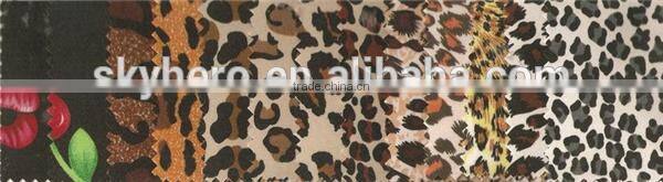 2015 Newest Zebra Printed Satin Luggage Fabric with Foam Backing