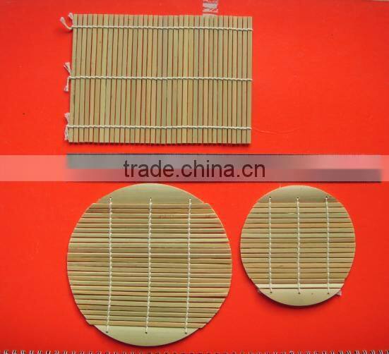 Square round green bamboo cup coaster