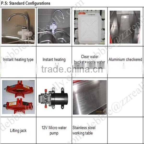 2.8m long fast food trailer food kiosk for sell snacks on alibaba