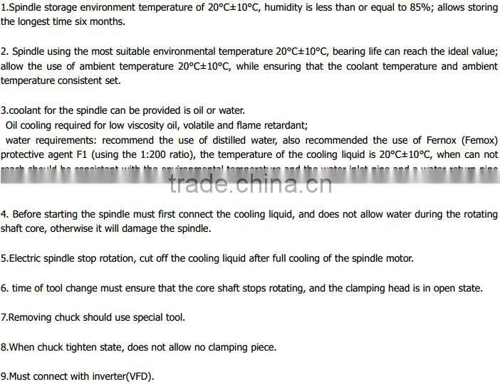 BT30 8000rpm 350v 2kw milling spindle motor