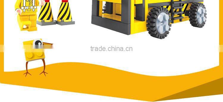 Ausini cheap trucks toys intelligence construction plastic children's building blocks