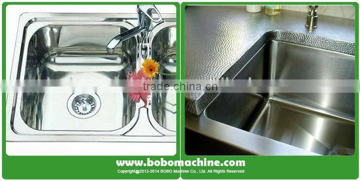 Automatic metal sink buffing machine