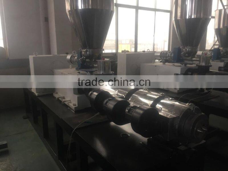 Double screw plastic extruder machine