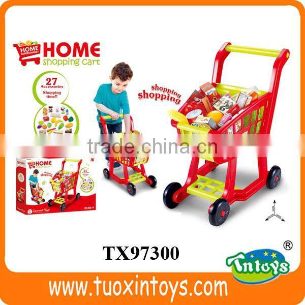 Kids supermarket shopping toy car shopping trolley, shopping cart toy