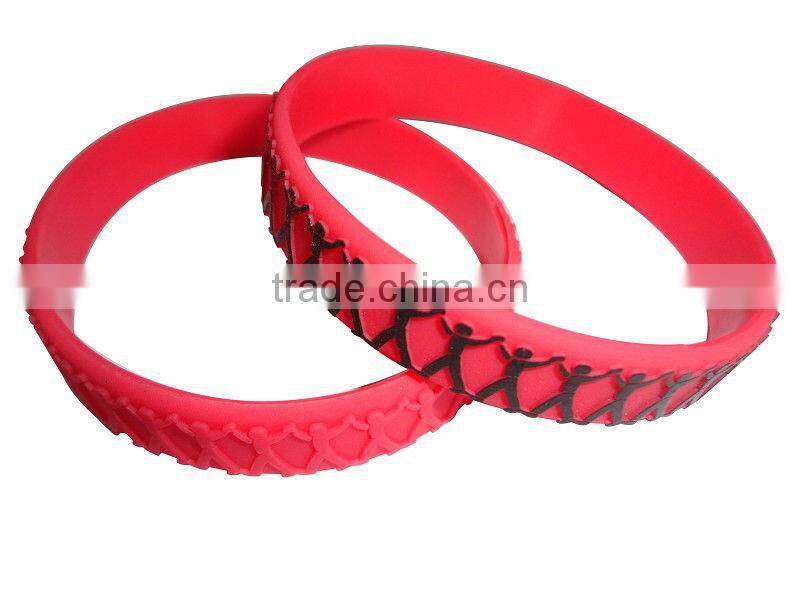 Many kinds of silicon wristband women and men custom silicone bracelet
