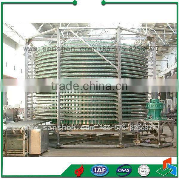 Advanced Sanshon SSF Vegetable, Fruit, Seafood, Prepared Food Spiral Freezing Machine