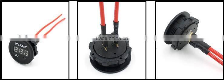 Car/Electromobile/Motorcycle Monitor Meter DC 0-30V Red LED Digital Voltmeter