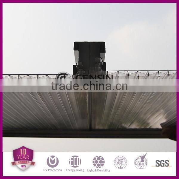 clear 18mm 6-wall diamond structure 100% Leaking-proof polycarbonate hollow sheet UV resistant 800mm