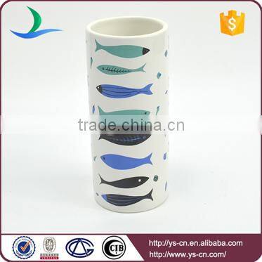 Wholesale 4pcs ceramic different fish bathroom set for children