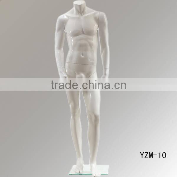 Window display male black mannequin headless man