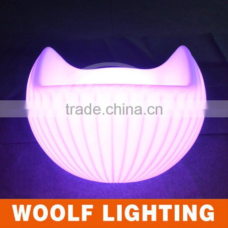 Lovely Plastic Color Changing Design LED Single Sofa with Texture