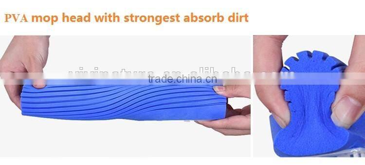 PVA Sponge Squeezing Mop with two mop heads