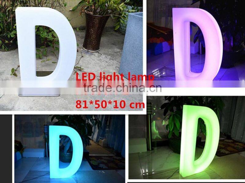China wholesale plastic led letters light lamp for adverdisement with 16 changeable colors