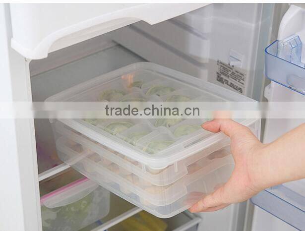 CY034 Household Article Fresh Dumpling Crisper Box Microwave Thawing Non Stick Food Tray Dumplings Preserving Box
