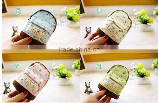 cy276 Fashion Cute Mini Schoolbag Design Coin Purse Children Pencil Case Women Cosmetic Bag Key storage Bag