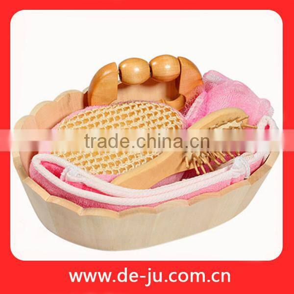 Natural Wooden Spa Seven Wood Comb Bath Set