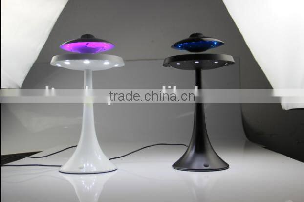 Magnetic Floating Levitation Bluetooth Loudspeaker Box With Led Light, Wireless Flying Saucer Shape Glowing Voice Box