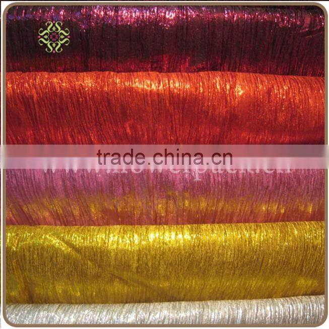 wrinkld golden table cloth for wedding , banquet