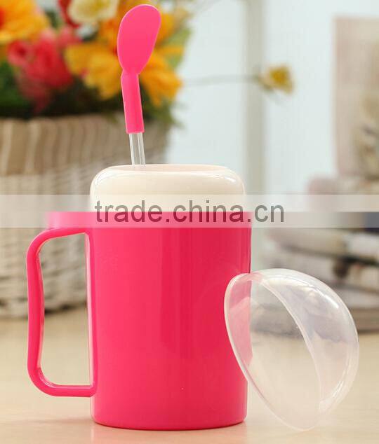 Supply fashion Creative sand ice milkshake cup / iced beer cup --Rose Red