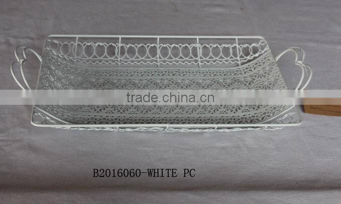 Iron wire rectangle plate with handle