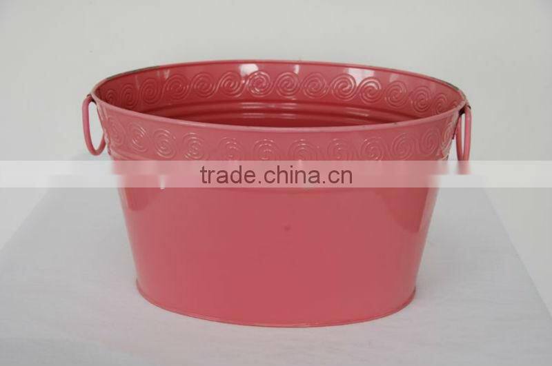 Egg shaped basin ice tray bucket enamelware home gardening ice basin