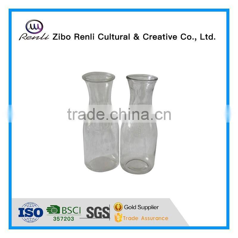 750ml Custom Logo Clear Big GLss Milk Bottle
