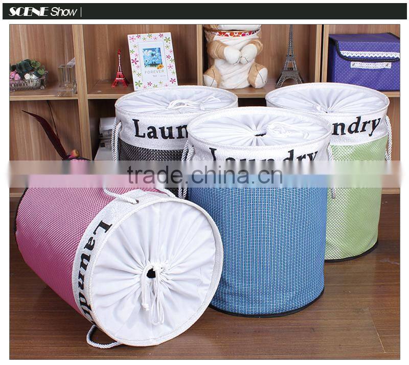 New design folding laundry basket with closing, textilene series laundry hamper