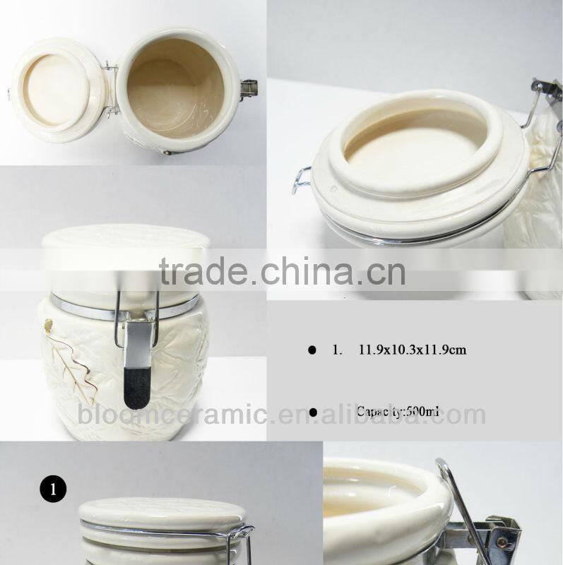 Ceramic sealed canister set