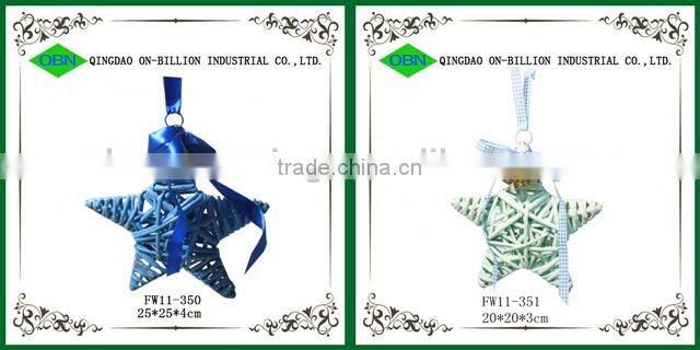 Star shape wicker rattan wall decor