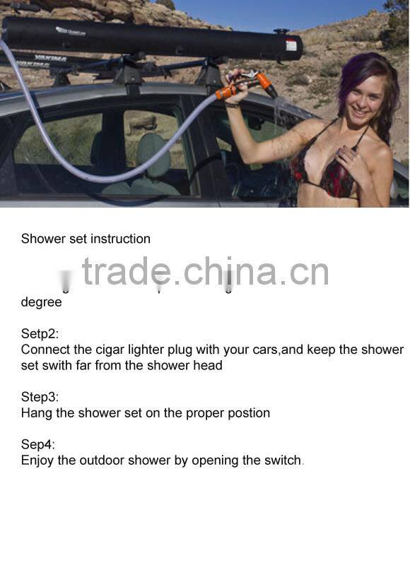 Car shower set with rechargable battery