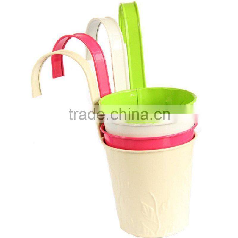 Eco-friendly Colorful Hanging Metal Flower Pot