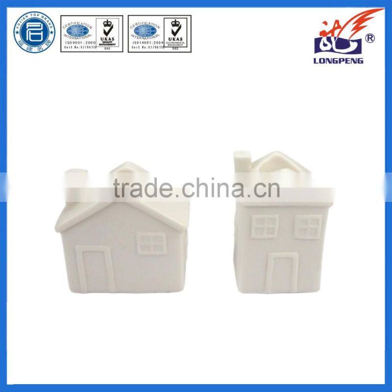 Eco-Friendly Elegant White Ceramic House Shaped Decorative Candle Holder