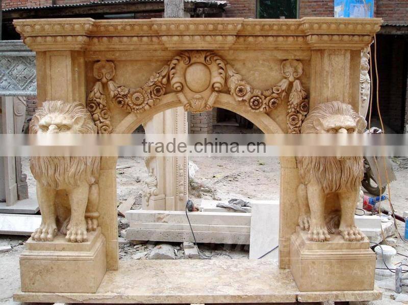 New design lion head Fireplace Mantel for wholesales