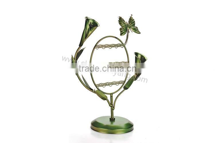Green color butterfly jewelry display stand for earring