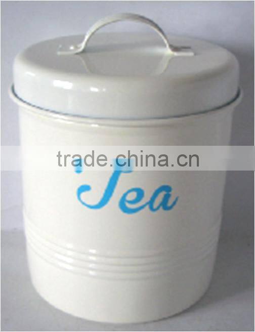 High quality coffee metal kitchen storage jars